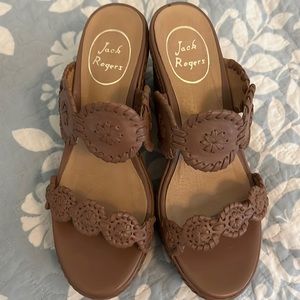 6.5 Jack Rogers boho platform wedge